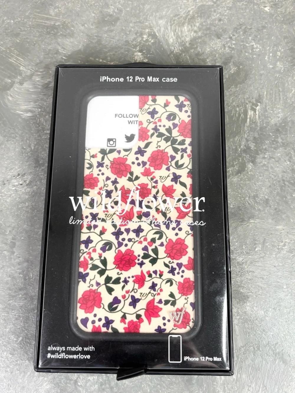 Wildflower iPhone 12 Pro Max case in the 